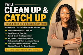 clean up and catch up your quickbooks or xero books