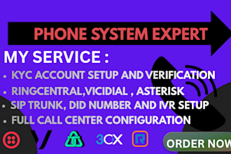 setup ringcentral twilio 3cx asterisk vicidial freepbx sip trunk did number