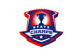 create an iconic artwork logo for state champs
