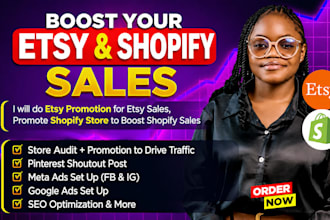 do etsy promotion for etsy sales, promote shopify store to boost shopify sales