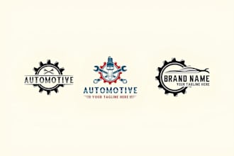 design luxury automotive, repair, motor car or garage logo