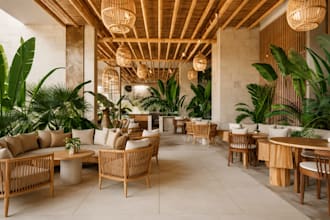 do interior design of commerical restaurant