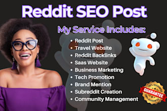 do reddit seo post to manage ai travel business website thread saas app