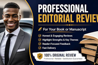 write a professional editorial review for your book or manuscript