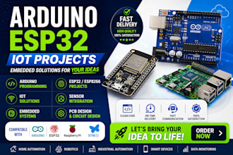 do arduino programming, esp32 programming, and iot projects