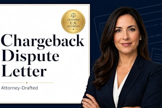 drafted letter to win your chargeback dispute as a USA attorney