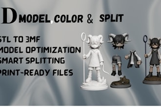 professionally color and split your 3d model