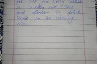 do neat english and urdu handwriting for notes and assignments
