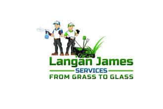 design window washing and basic lawn care logo
