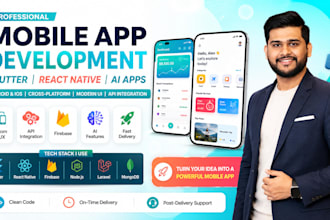 build flutter or react native ai app enabbled for android IOS crossplatform