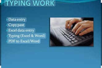 do urdu english typing and data entry
