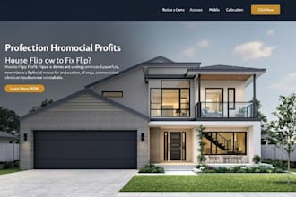 build wix house flipping website real estate flipping website