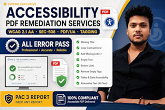 check documents accessibility PDF remediation wcag tagging
