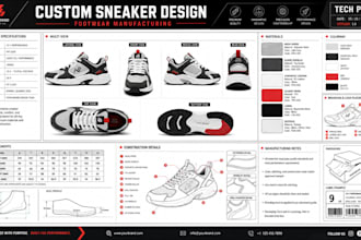 do custom shoe design sneaker design shoe tech pack footwear manufacturing