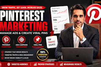 do pinterest marketing, manage ads and create viral pins