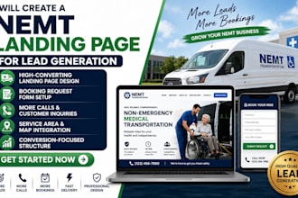create a nemt transportation landing page for lead generation