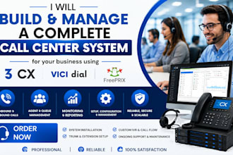 build and manage a complete call canter for your business using 3cx and freepbx
