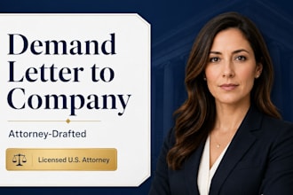 resolve your dispute with an attorney demand letter to a company as US attorney