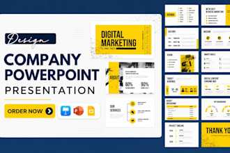 do company powerpoint presentation slide deck, business slide, pitch deck design