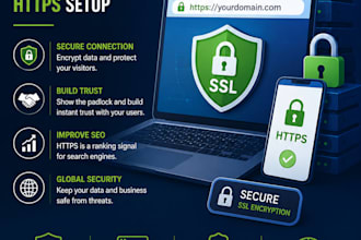 secure your website with SSL certificate installation ,https setup
