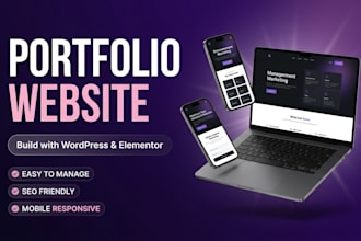 design a personal portfolio website with wordpress, full website creation
