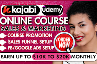 do skool community promotion, skool course marketing, kajabi udemy