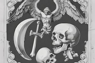 draw anything to an engraving style illustration