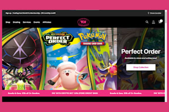 design pokemon website trading card pokemon store trading card website game card