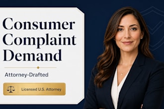 write a lawyer demand letter for your consumer complaint as a USA attorney