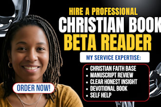 beta read your christian book, devotional, self help, or memoir with feedback