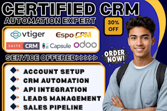 migrate clean data between suitecrm espocrm vtiger odoo capsule CRM automation