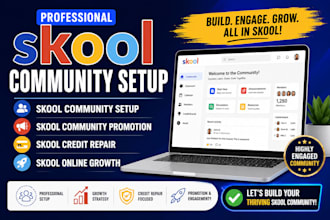 skool community setup, skool community promotion, skool credit repair, skool onl
