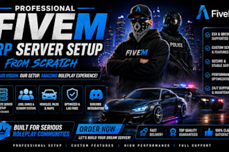 setup a professional fivem rp server from scratch