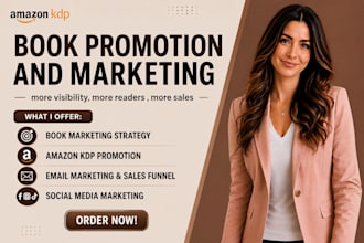 do book and ebook marketing, book promotion, ad management, sales funnel, more