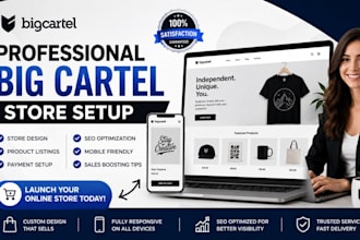 design professional big cartel store setup for more sales