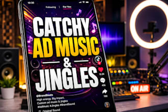 produce catchy commercial music and jingles for tiktok and instagram ads