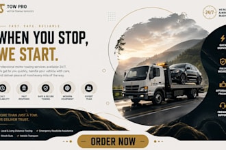 design towing company website, trucking company website