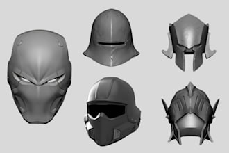 design 3d printable cosplay helmet and armor stl files