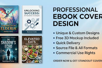 design book cover, ebook cover, kindle