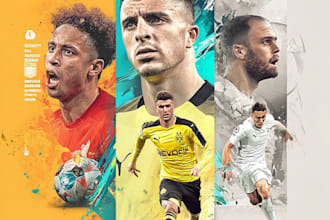 design football matchday poster players and sport events