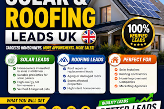 provide exclusive solar roofing leads, real homeowners, real opportunities