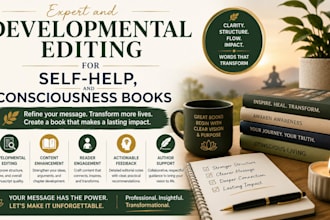 expert and developmental editing for selfhelp,  and consciousness book