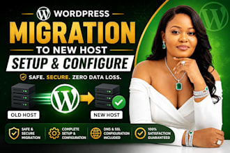 migrate wordpress site to new host, setup wordpress hosting, configure wordpress
