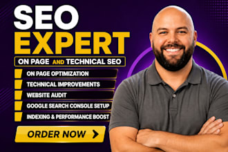 do on page and technical seo, website audit, google search console indexing