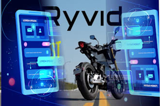 develop electric motorcycle mobile app with admin panel with ai integration