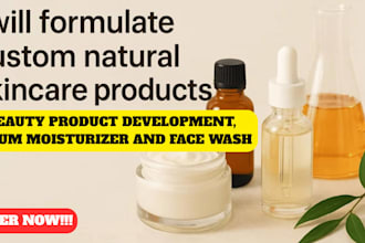 develop professional cosmetic formulations for skincare and beauty brands