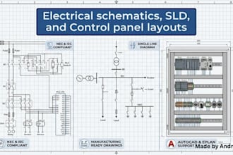 create electrical schematics, single line diagrams and control panel layout