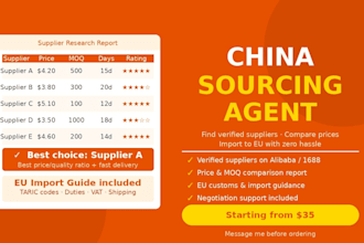 find verified suppliers for your product and guide you through the import proce