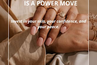 design aesthetic canva instagram posts for beauty and skincare brands