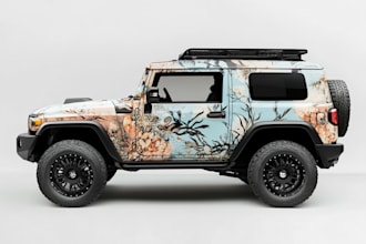 create racing car wrap, itasha wrap design